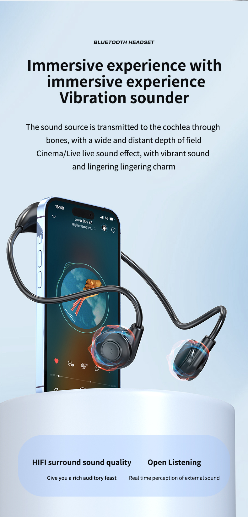 M2 Bone Conduction Neckband detail 8