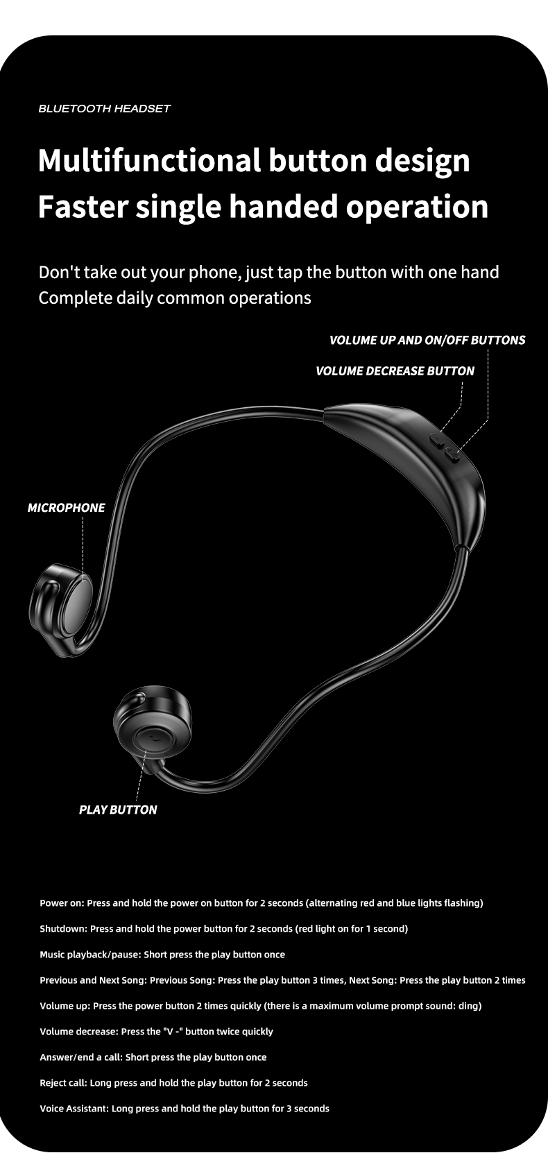 M2 Bone Conduction Neckband detail 18