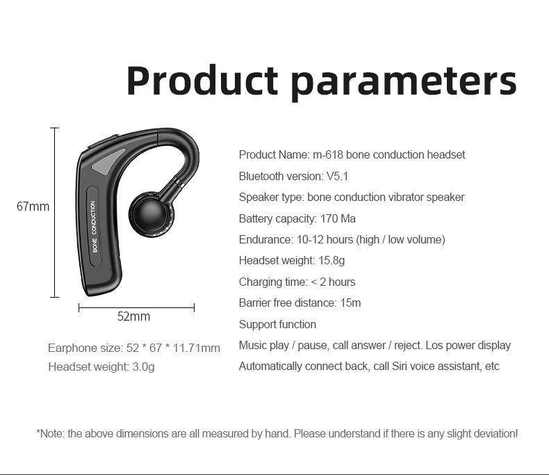 M618 Bone Conduction Single detail 22